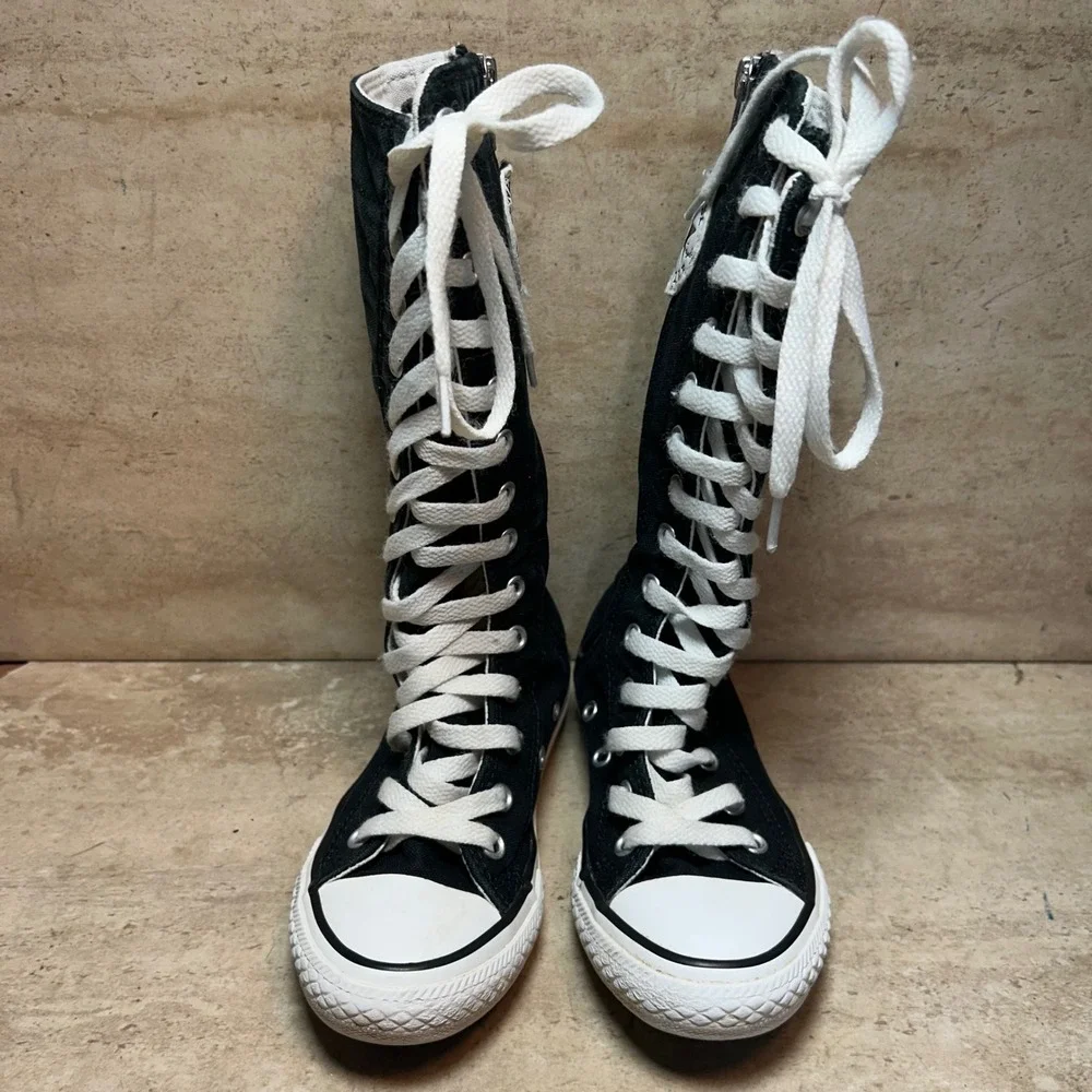 Converse Chuck Taylor All Star XX-Hi Knee High Black Canvas Junior 12 614985F